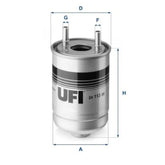 Megane Mazot Filtresi 2010-2015 Ufi 164009384R